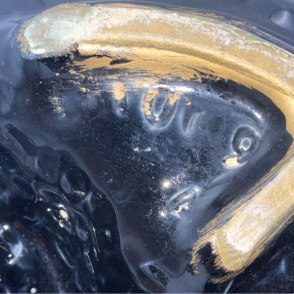 The Original California Pottery Vintage Divided Serving Tray With Brass Handle - Picture 7 of 13